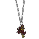 NCAA - Arizona St. Sun Devils Chain Necklace with Small Charm-Jewelry & Accessories,Necklaces,Chain Necklaces,College Chain Necklaces-JadeMoghul Inc.