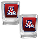 NCAA - Arizona Wildcats Square Glass Shot Glass Set-Beverage Ware,Shot Glass,Graphic Shot Glass,College Graphic Shot Glass,-JadeMoghul Inc.