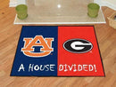 Large Rugs NCAA Auburn Georgia House Divided Rug 33.75"x42.5"