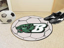 Round Indoor Outdoor Rugs NCAA Binghamton Soccer Ball 27" diameter