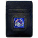 NCAA - Boise St. Broncos Leather Money Clip/Cardholder Packaged in Gift Box-Wallets & Checkbook Covers,Money Clip/Cardholders,Gift Box Packaging,College Money Clip/Cardholders-JadeMoghul Inc.
