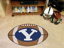 Round Rug in Living Room NCAA BYU Football Ball Rug 20.5"x32.5"