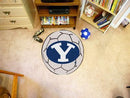 Round Entry Rugs NCAA BYU Soccer Ball 27" diameter