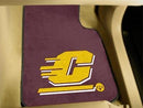 Custom Car Mats NCAA Central Michigan 2-pc Carpeted Front Car Mats 17"x27"