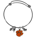 NCAA - Clemson Tigers Charm Bangle Bracelet-Jewelry & Accessories,Bracelets,Charm Bangle Bracelets,College Charm Bangle Bracelets-JadeMoghul Inc.