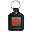 NCAA - Clemson Tigers Square Leatherette Key Chain-Key Chains,Leatherette Key Chains,College Leatherette Key Chains-JadeMoghul Inc.