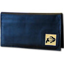 NCAA - Colorado Buffaloes Deluxe Leather Checkbook Cover-Wallets & Checkbook Covers,Checkbook Covers,Wallet Checkbook Covers,Window Box Packaging,College Wallet Checkbook Covers-JadeMoghul Inc.