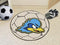 Small Round Rugs NCAA Delaware Soccer Ball 27" diameter
