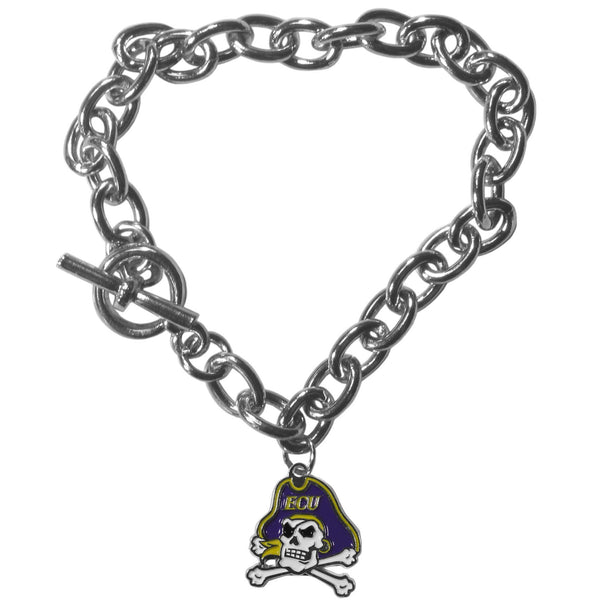 NCAA - East Carolina Pirates Charm Chain Bracelet-Jewelry & Accessories,Bracelets,Charm Chain Bracelets,College Charm Chain Bracelets-JadeMoghul Inc.
