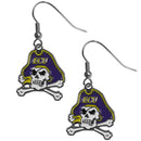 NCAA - East Carolina Pirates Chrome Dangle Earrings-Jewelry & Accessories,Earrings,Dangle Earrings,Dangle Earrings,College Dangle Earrings-JadeMoghul Inc.