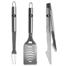 NCAA - Florida St. Seminoles 3 pc Stainless Steel BBQ Set-Tailgating & BBQ Accessories,BBQ Tools,3 pc Steel Tool SetCollege 3 pc Steel Tool Set-JadeMoghul Inc.