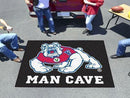 Indoor Outdoor Rugs NCAA Fresno State Man Cave UltiMat 5'x8' Rug black