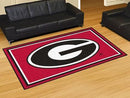 5x8 Rug NCAA Georgia 5'x8' Plush Rug