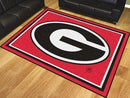 8x10 Rug NCAA Georgia 8'x10' Plush Rug