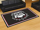 5x8 Area Rugs NCAA Georgia Black New Bulldog 5'x8' Plush Rug