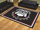 8x10 Area Rugs NCAA Georgia Black New Bulldog 8'x10' Plush Rug