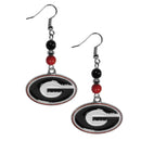 NCAA - Georgia Bulldogs Fan Bead Dangle Earrings-Jewelry & Accessories,Earrings,Fan Bead Earrings,College Fan Bead Earrings-JadeMoghul Inc.