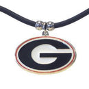 NCAA - Georgia Bulldogs Rubber Cord Necklace-Jewelry & Accessories,Necklaces,Cord Necklaces,College Cord Necklaces-JadeMoghul Inc.