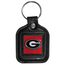 NCAA - Georgia Bulldogs Square Leatherette Key Chain-Key Chains,Leatherette Key Chains,College Leatherette Key Chains-JadeMoghul Inc.