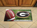 Welcome Door Mat NCAA Georgia Scraper Mat 19"x30" Ball