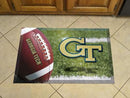 Custom Welcome Mats NCAA Georgia Tech Scraper Mat 19"x30" Ball