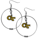 NCAA - Georgia Tech Yellow Jackets 2 Inch Hoop Earrings-Jewelry & Accessories,Earrings,2 inch Hoop Earrings,College Hoop Earrings-JadeMoghul Inc.