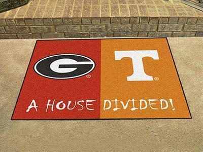 Large Area Rugs Cheap NCAA Georgia Tennessee House Divided Rug 33.75"x42.5"
