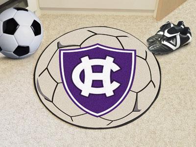 Round Indoor Outdoor Rugs NCAA Holy Cross Soccer Ball 27" diameter