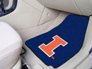 Car Floor Mats NCAA Illinois 2-pc Carpeted Front Car Mats 17"x27"