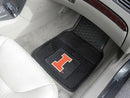 Rubber Car Mats NCAA Illinois 2-pc Vinyl Front Car Mats 17"x27"