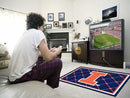 4x6 Rug NCAA Illinois 4'x6' Plush Rug