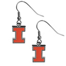 NCAA - Illinois Fighting Illini Chrome Dangle Earrings-Jewelry & Accessories,Earrings,Dangle Earrings,Dangle Earrings,College Dangle Earrings-JadeMoghul Inc.