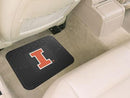 Rubber Car Floor Mats NCAA Illinois Utility Car Mat 14"x17"