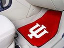 Rubber Car Mats NCAA Indiana 2-pc Carpeted Front Car Mats 17"x27"