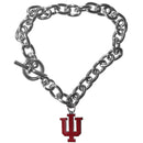 NCAA - Indiana Hoosiers Charm Chain Bracelet-Jewelry & Accessories,Bracelets,Charm Chain Bracelets,College Charm Chain Bracelets-JadeMoghul Inc.