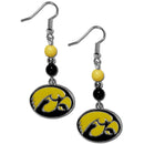 NCAA - Iowa Hawkeyes Fan Bead Dangle Earrings-Jewelry & Accessories,Earrings,Fan Bead Earrings,College Fan Bead Earrings-JadeMoghul Inc.