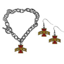 NCAA - Iowa St. Cyclones Chain Bracelet and Dangle Earring Set-Jewelry & Accessories,College Jewelry,Iowa St. Cyclones Jewelry-JadeMoghul Inc.