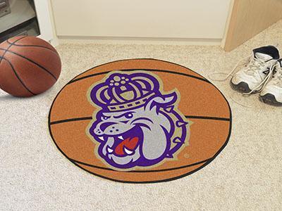 Round Rugs For Sale NCAA James Madison Basketball Mat 27" diameter
