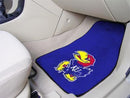 Weather Car Mats NCAA Kansas 2-pc Carpeted Front Car Mats 17"x27"