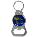 NCAA - Kansas Jayhawks Bottle Opener Key Chain-Key Chains,Bottle Opener Key Chains,College Bottle Opener Key Chains-JadeMoghul Inc.