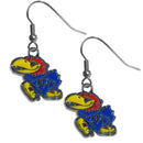 NCAA - Kansas Jayhawks Chrome Dangle Earrings-Jewelry & Accessories,Earrings,Dangle Earrings,Dangle Earrings,College Dangle Earrings-JadeMoghul Inc.