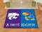 Large Area Rugs NCAA Kansas  State House Divided Rug 33.75"x42.5"