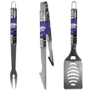 NCAA - Kansas St. Wildcats 3 pc Tailgater BBQ Set-Tailgating & BBQ Accessories,BBQ Tools,3 pc Tailgater Tool Set,College 3 pc Tailgater Tool Set-JadeMoghul Inc.