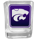 NCAA - Kansas St. Wildcats Square Glass Shot Glass-Beverage Ware,Shot Glass,Graphic Shot Glass Set,College Graphic Shot Glass Set-JadeMoghul Inc.