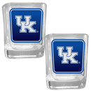 NCAA - Kentucky Wildcats Square Glass Shot Glass Set-Beverage Ware,Shot Glass,Graphic Shot Glass,College Graphic Shot Glass,-JadeMoghul Inc.