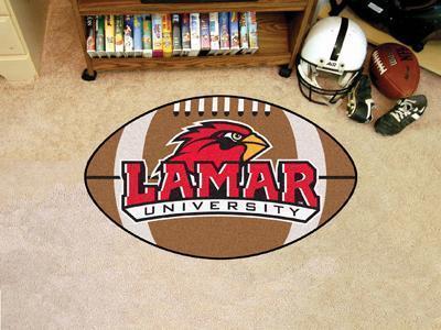 Round Rugs For Sale NCAA Lamar Football Ball Rug 20.5"x32.5"