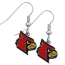 NCAA - Louisville Cardinals Chrome Dangle Earrings-Jewelry & Accessories,Earrings,Dangle Earrings,Dangle Earrings,College Dangle Earrings-JadeMoghul Inc.