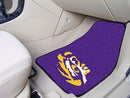 Rubber Car Mats NCAA LSU 2-pc Carpeted Front Car Mats 17"x27"