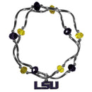 NCAA - LSU Tigers Crystal Bead Bracelet-Jewelry & Accessories,College Jewelry,College Bracelets,Crystal Bead Bracelets-JadeMoghul Inc.