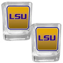 NCAA - LSU Tigers Square Glass Shot Glass Set-Beverage Ware,Shot Glass,Graphic Shot Glass,College Graphic Shot Glass,-JadeMoghul Inc.